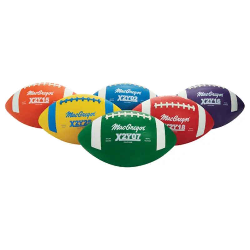 Set Of 6 Macgregor Youth Size Footballs (Mulitcolor) 1