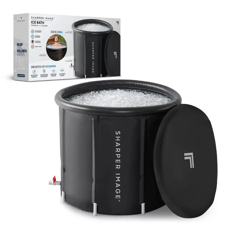 Sharper Image Ice Bath Portable Cold Plunge W/ Lid (31.5" X 29.5") 1
