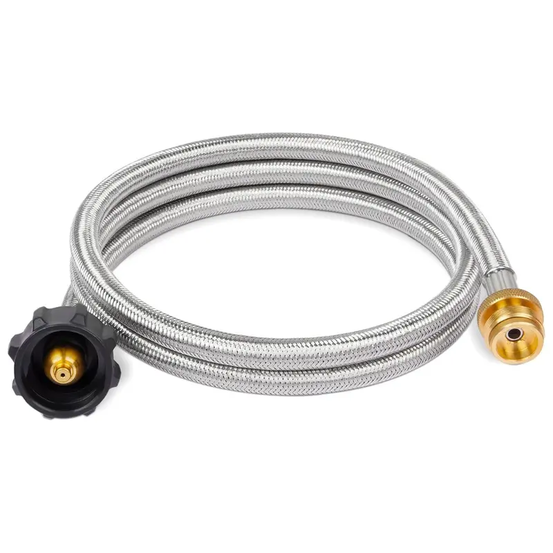 Shinestar Propane Hose Adapter & 5 Ft Braided Hose 1