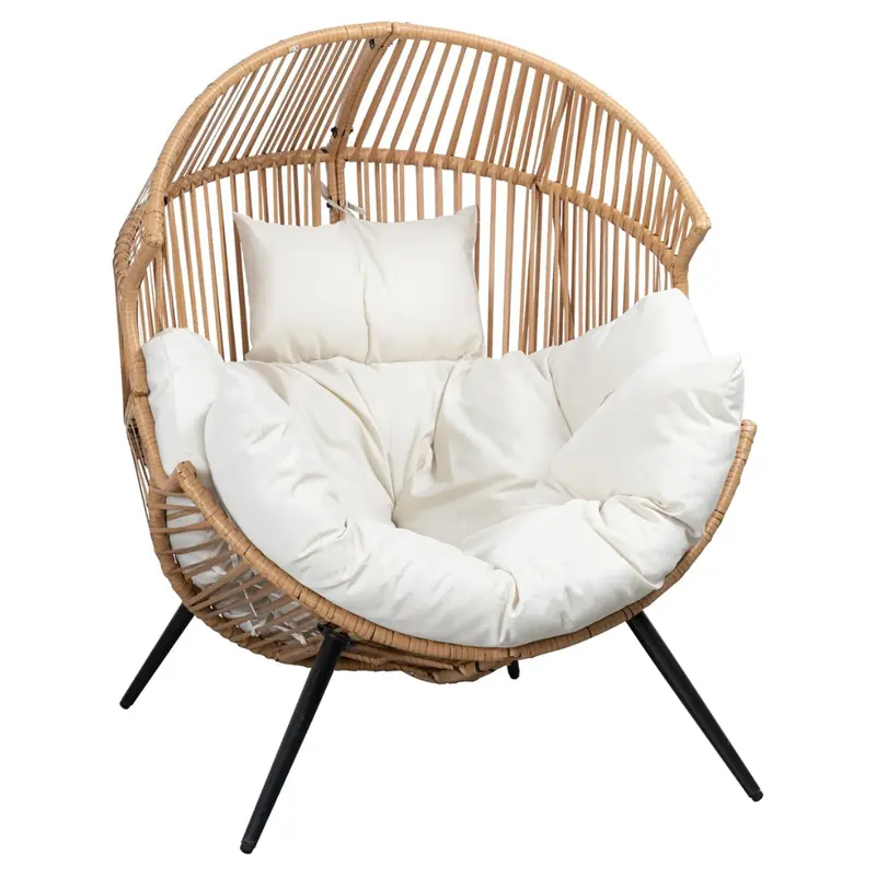 Shintenchi Outdoor Rattan Patio Chair With Cushion 1