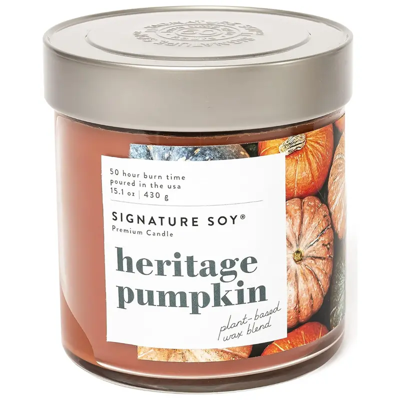 Signature Soy Lidded Heritage Pumpkin Scented Candle 1