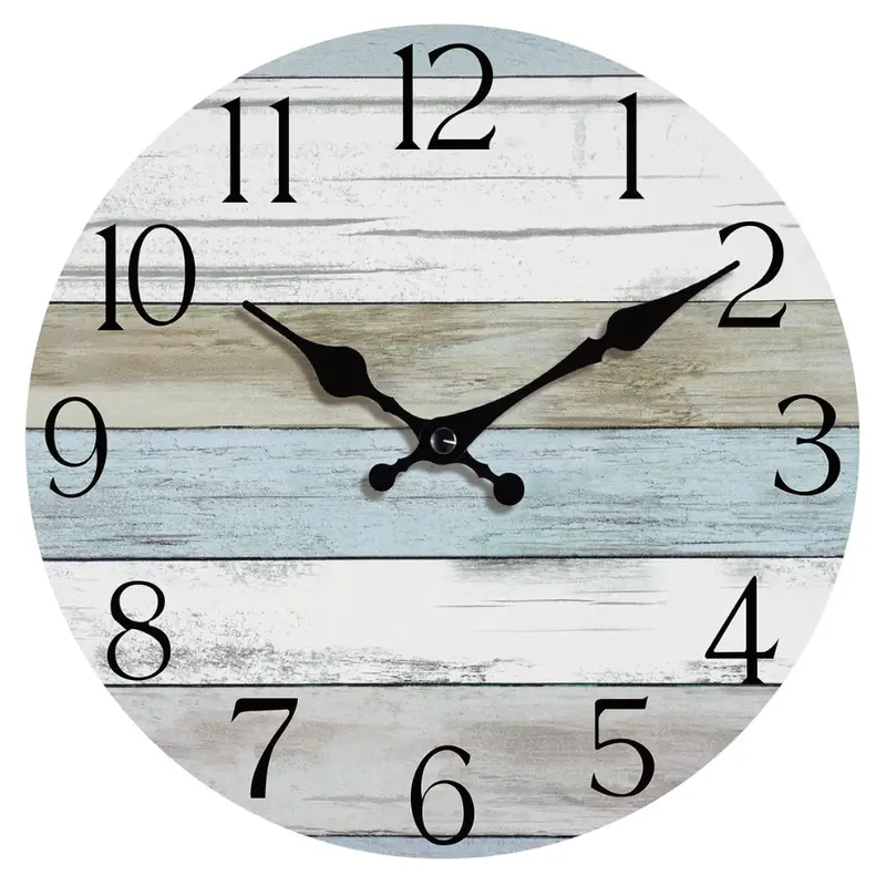 Silent Non Ticking Rustic Wooden Wall Clocks 1