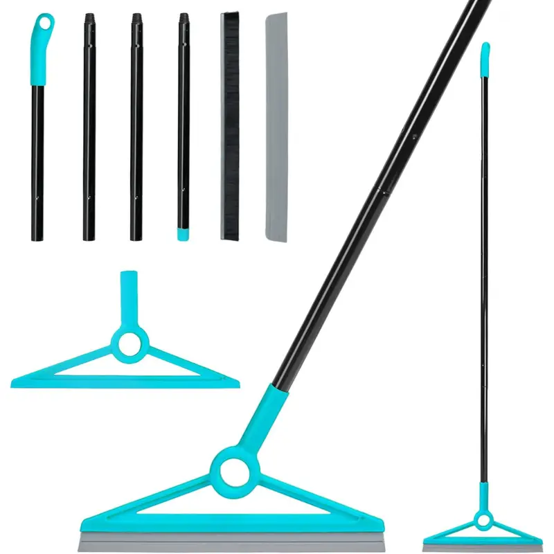 Silicone Floor Air Broom With Removable Rubber Strip & Bristles 1