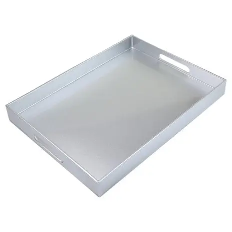 Silver Plastic Serving Tray 1
