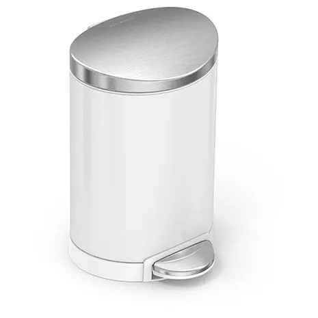 Simplehuman 1.6 Gallon Semi-Round Step Trash Can 1