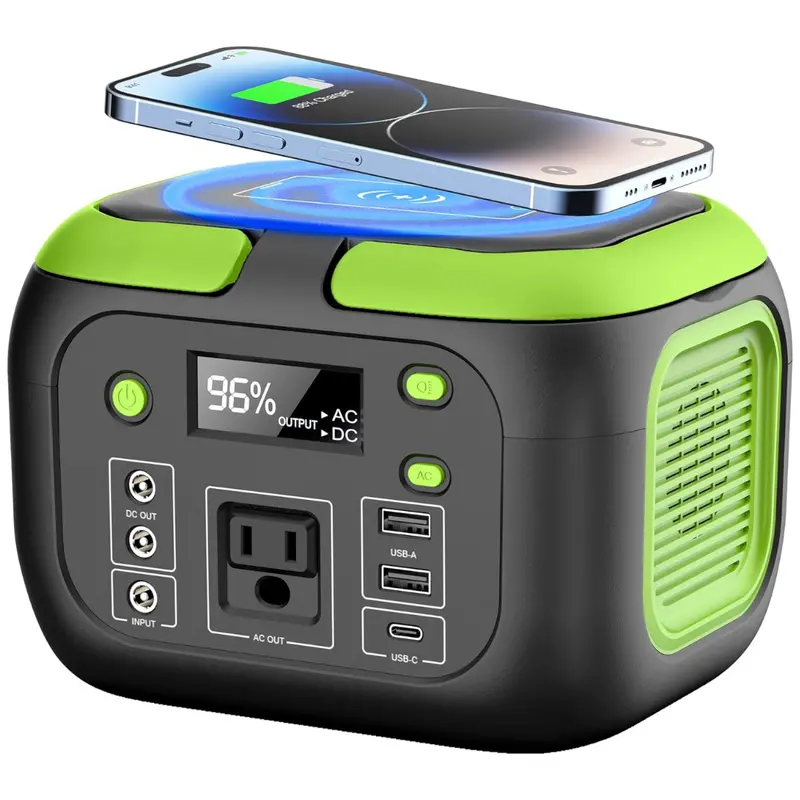 Sinkeu 42000Mah 200W Portable Solar Generator W/ 110V Ac, Usb-C & Qc3.0 1