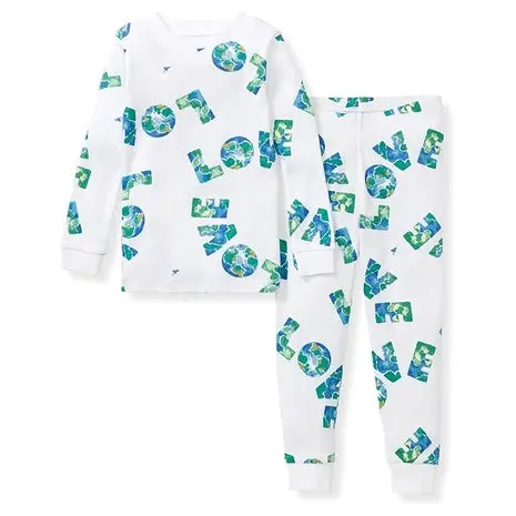 Size 3T Earth Love Print Pajamas 1
