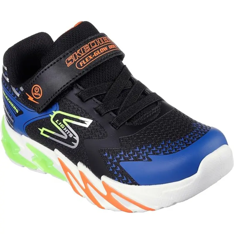 Skechers Kids Boys Flex-Glow Bolt Sneaker 1