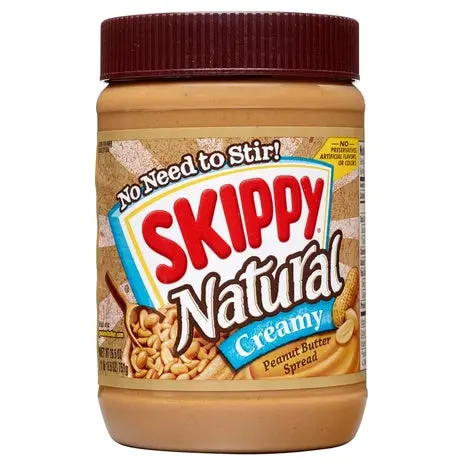 Skippy Natural Peanut Butter Creamy Spread (26.5Oz) 1