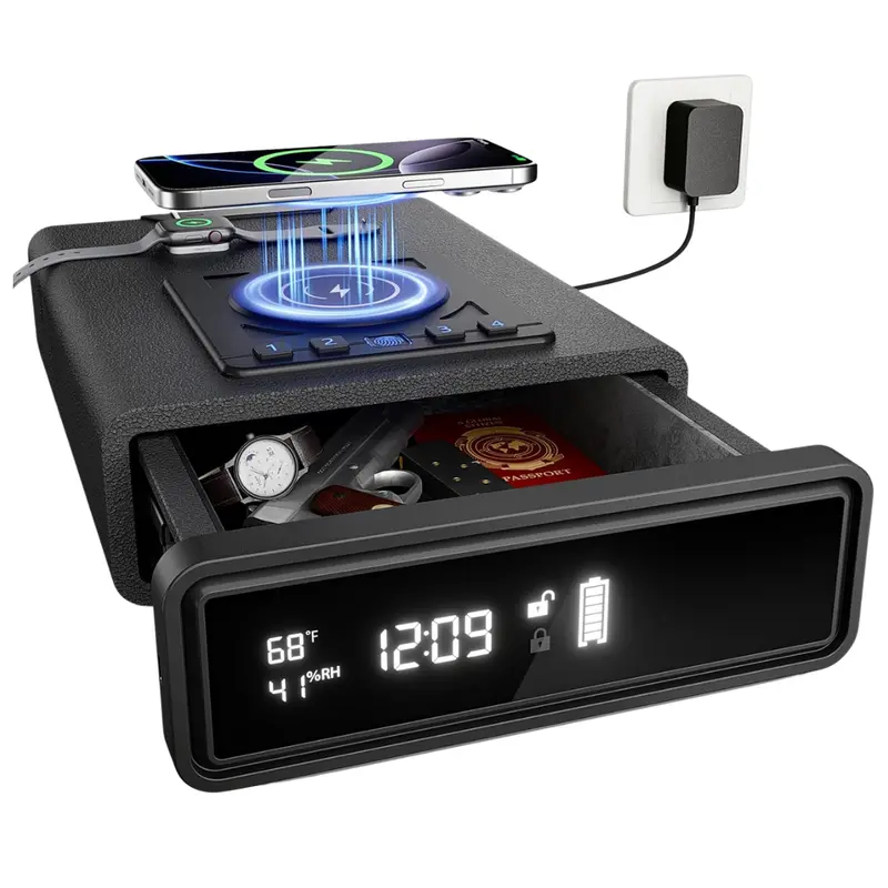 Smart Biometric Safe With Wireless Charging & Led Display 1