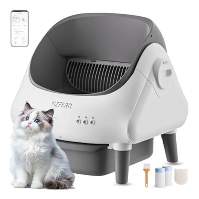 Smart Self-Cleaning Pet Litter Box With Safety Features 1