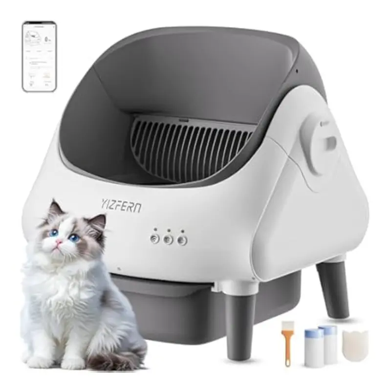 Smart Self-Cleaning Pet Litter Box With Safety Features 1