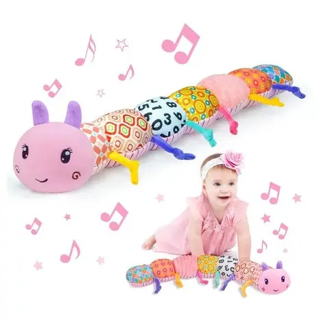 Soft Musical Caterpillar Baby Toy With Rattle & Crinkle 1