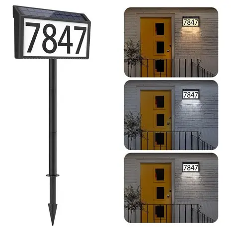 Solar Led House Number Sign 1