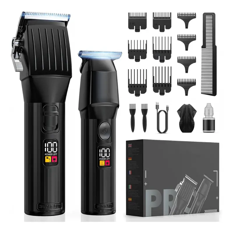 Solati Cordless Rechargeable Hair Clipper & Trimmer Set W/Accessories 1