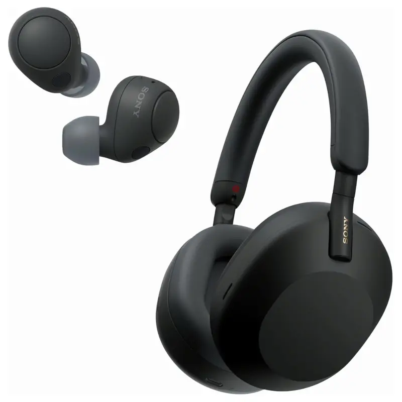 Sony Wh-1000Xm5 Premium Noise Canceling Headphones (4 Colors) + Sony Wf-C700n Wireless Noise Canceling Earbud 1