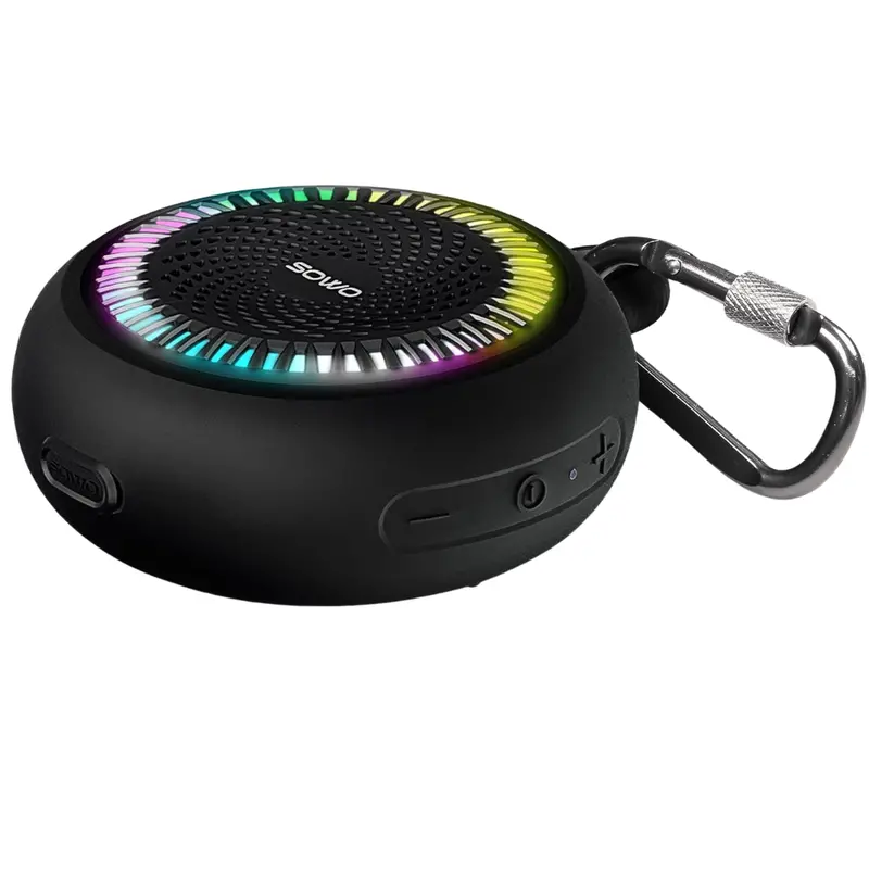 Sowo 12W Portable Wireless Bluetooth Shower Speaker W/ Rgb Light (3 Colors) 1