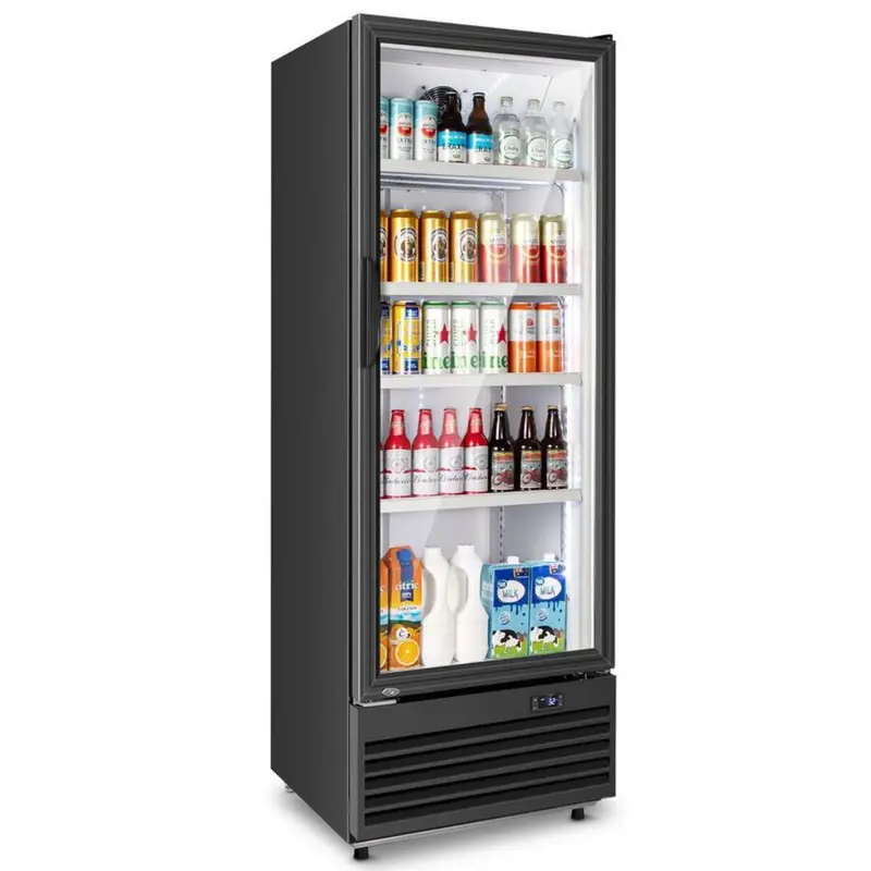 Sozt 12.5 Cu. Ft. Glass Door Refrigerator (Black) 1
