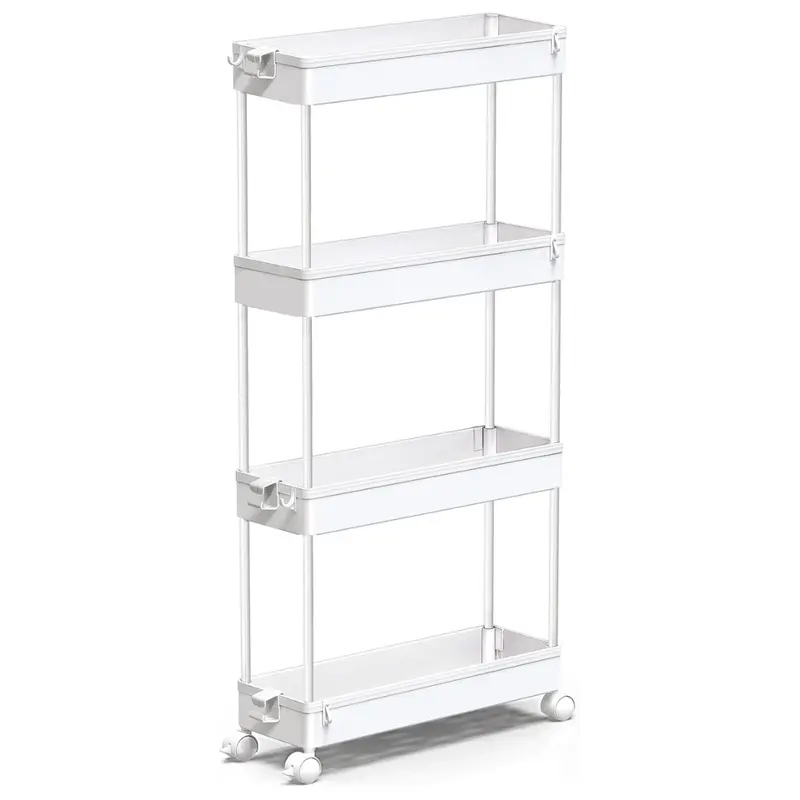 Spacekeeper 4-Tier Slim Rolling Storage Cart 1