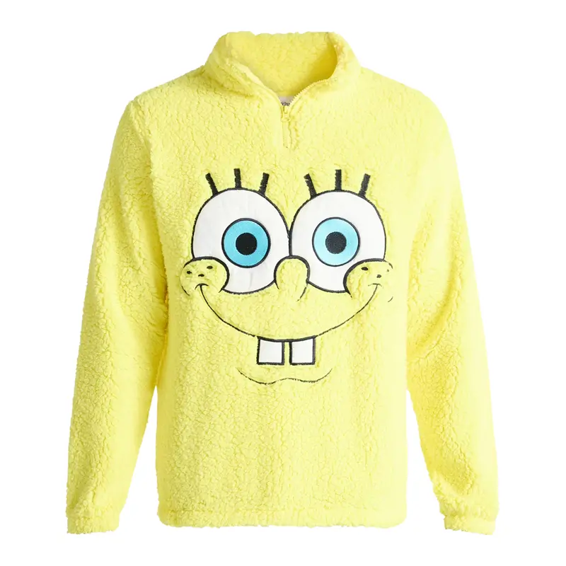 Spongebob Squarepants Men's Plush Fleece Quarter Zip Sweatshirt (Sizes M-3Xl) 1