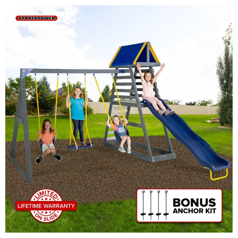 Sportspower Mill Creek Canyon Wooden Swing Set 1