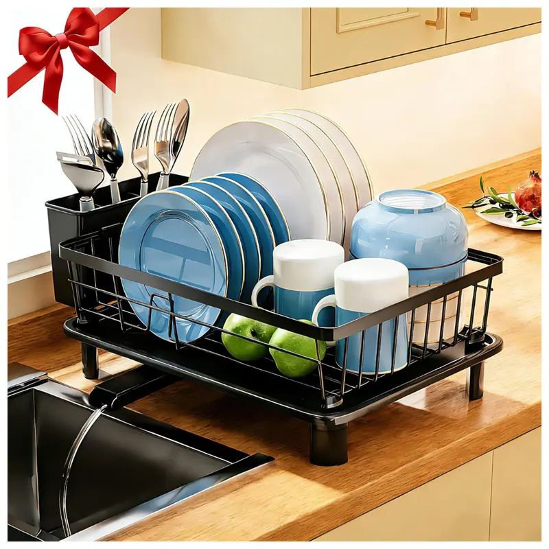 Stainless Steel Space-Saving Dish Rack (Various) 1