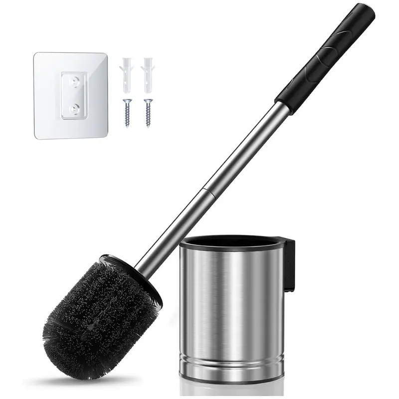 Stainless Steel Toilet Bowl Brush Holder Set 1