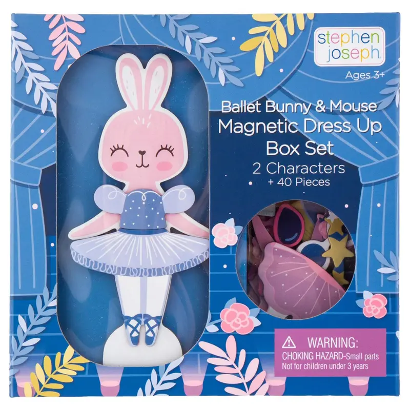 Stephen Joseph Bunny And Mouse Magnetic Dress Up Doll W/40 Magnets 1