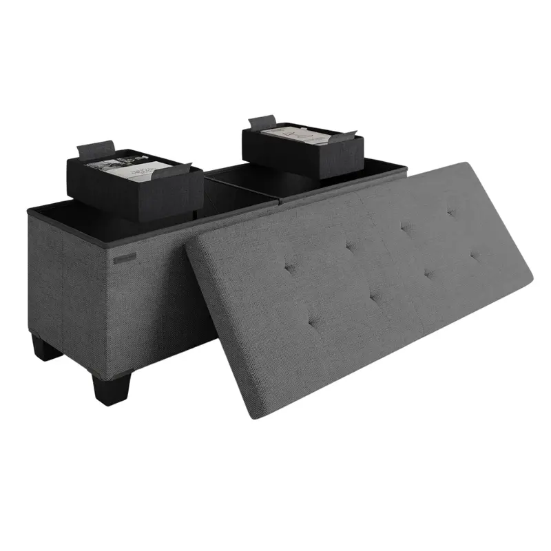 Storage 43-In Ottoman Storage Bench With Bin 1