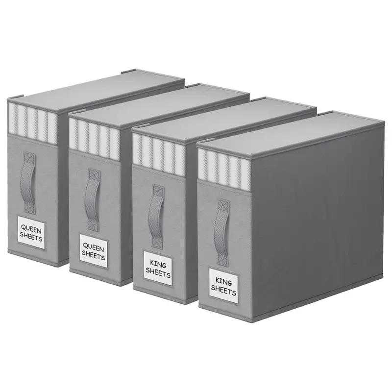Storagetastic 4 Pack Bed Sheet Closet Organizers And Storage 1