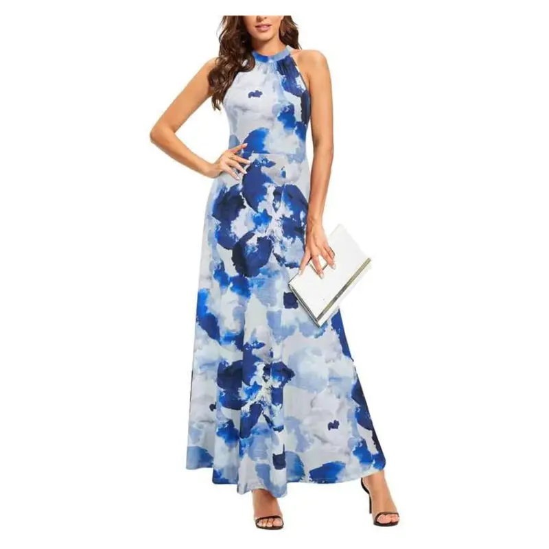 Styleword Women's Summer Floral Halter Maxi Dress 1