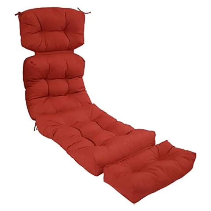 Sunnydaze 23" X 75" Olefin Tufted Chaise Lounge Chair Cushion 1