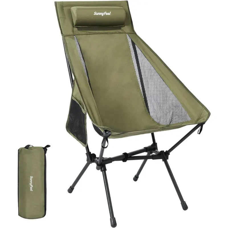 Sunnyfeel Portable High Back Camping Chair, 330Lb Capacity 1