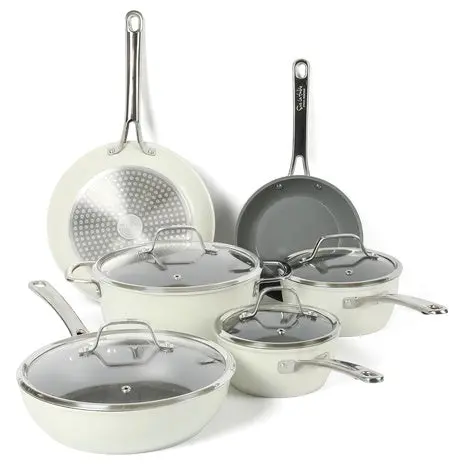 Sur La Table 10-Piece Titanium Ceramic Nonstick Cookware Set 1