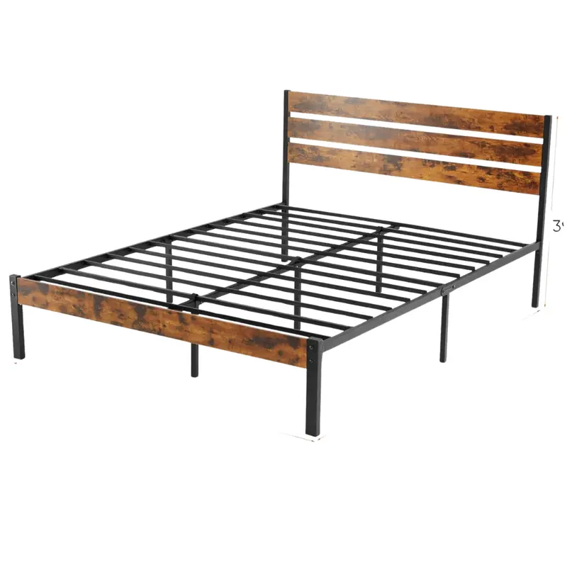 Sweetcrispy 800-Lb Metal Queen Bed Frame With Headboard 1