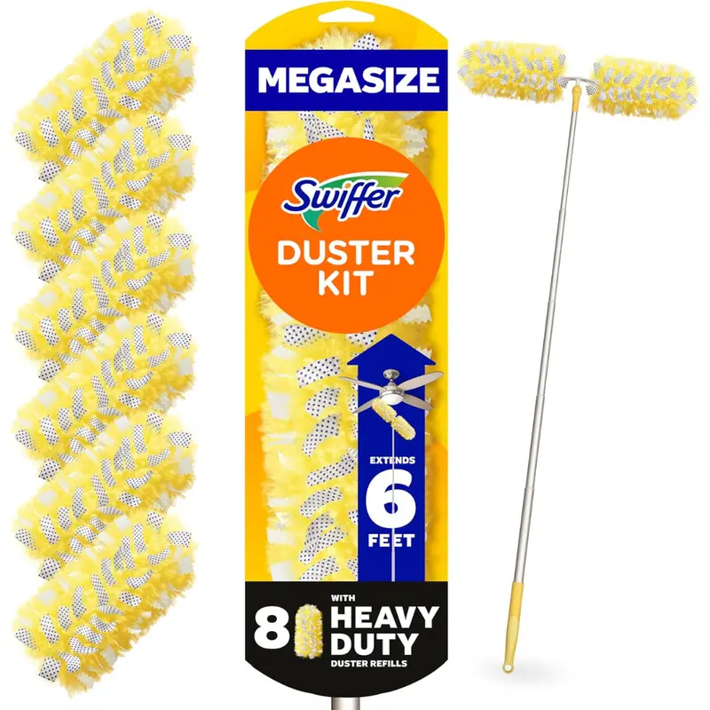 Swiffer Duster Kit With 6 Ft Super Extendable Handle & 8 Refills 1