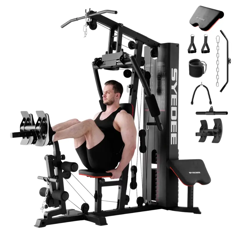 Syedee Home Gym Workout Station With 150Lbs Weight Stack 1