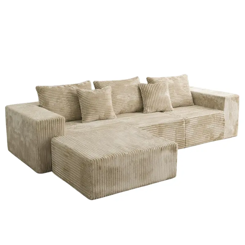 Sytopia 109" L-Shaped Boneless Modular Cloud Couch 1