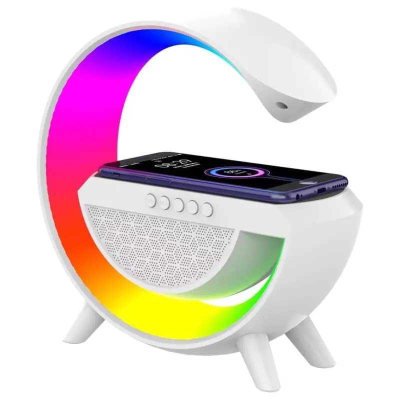 Table Lamp With Bluetooth Speaker, Alarm Clock & Charger 1