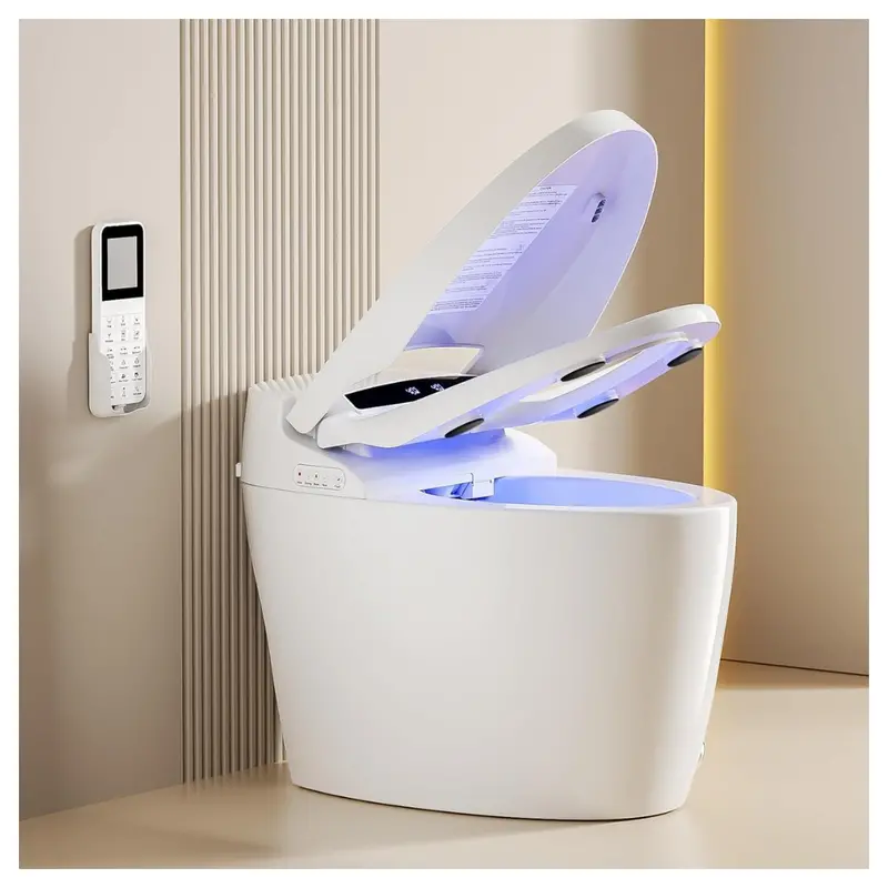 Tankless One Piece Bidet Smart Toilet With Warm Water Sprayer 1