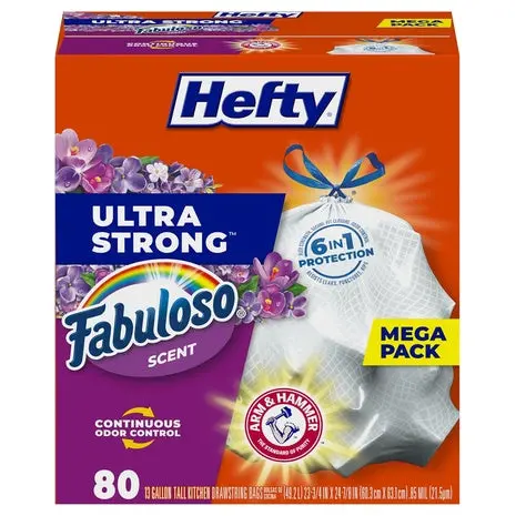 Targeted: 80 Hefty Ultra Strong 13 Gallon Trash Bags 1