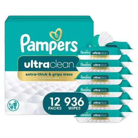 Targeted: 936 Pampers Ultra Clean Unscented Baby Wipes 1