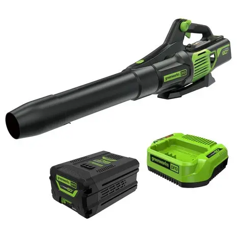 Targeted: Greenworks 60V Cordless Leaf Blower With Battery & Rapid Charger 1
