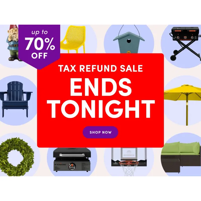 Tax Refund Sale: Up To 70% Off On Everything At Wayfair 1