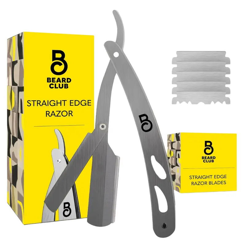 The Beard Club Straight Razor With 5 Replaceable Stainless Steel Blades 1