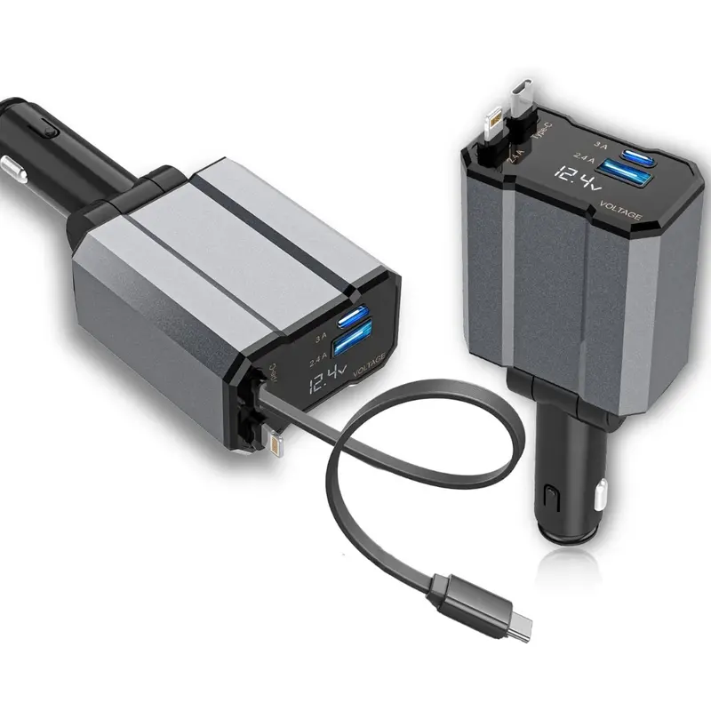 Thermohalo C01 4-In-1 Retractable Car Charger 1