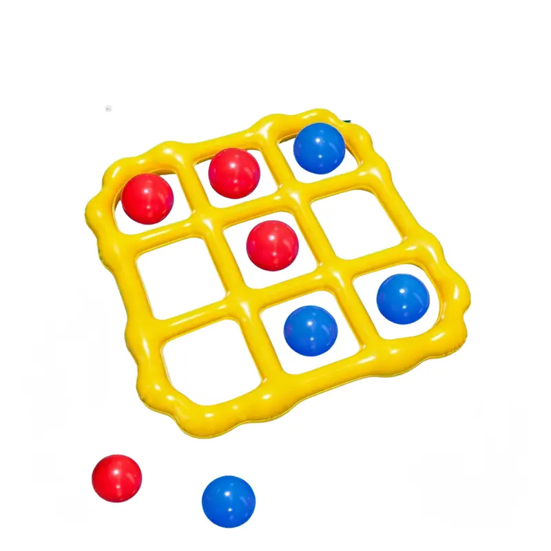 Tic Tac Toe Giant Inflatable Floating Board Pool Game Set With 10 Balls 1