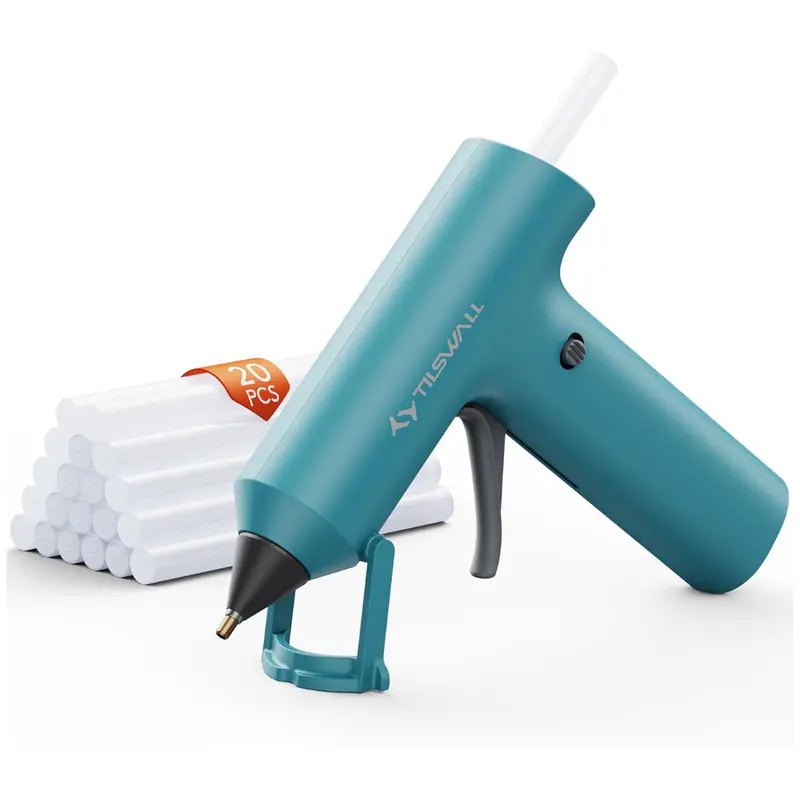 Tilswall Cordless Hot Glue Gun With 20 Premium Glue Sticks 1