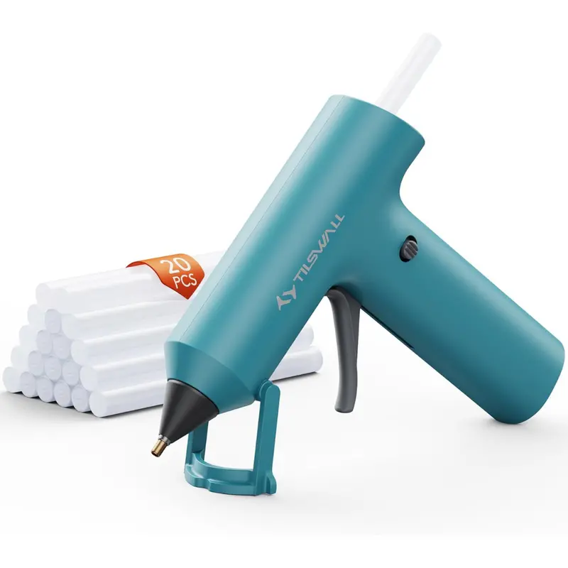 Tilswall Cordless Hot Glue Gun With 20 Premium Glue Sticks 1