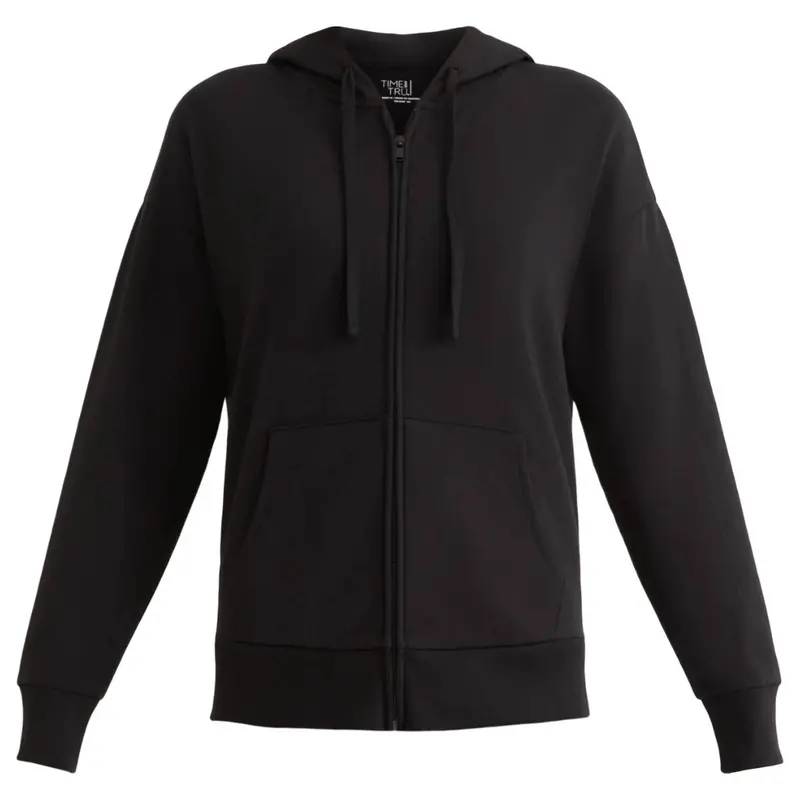 Time And Tru Women's Plus Zip Front Fleece Hoodie Jacket (2 Colors) 1